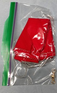 Red Rip-stop Nylon Parachute 16 inch